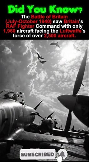 Battle of Britain – RAF vs Luftwaffe Aircraft Numbers #WW2 #BattleOfBritain #HistoryShorts #WarFacts