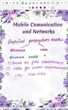 EMPIRICAL PROPAGATION MODES - MOBILE COMMUNICATION AND NETWORK 🫡