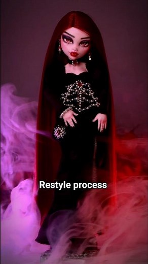 making of dark velvet vampire doll