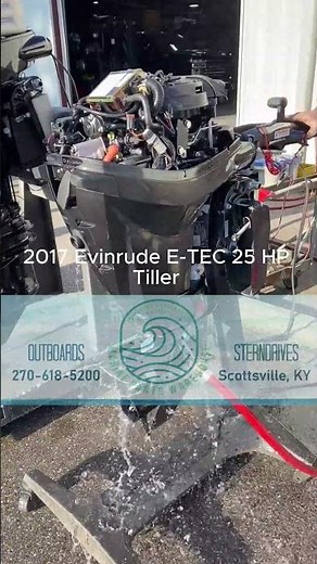 2017 Evinrude E-TEC 25 HP 2-Cylinder DFI 2-Stroke 20" (L) Outboard Tiller Motor #boatmotor