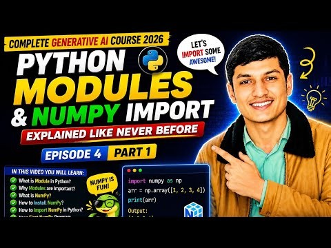 Python Modules & NumPy Import Explained Like Never Before | Episode 4 Part 1 | Urdu/Hindi