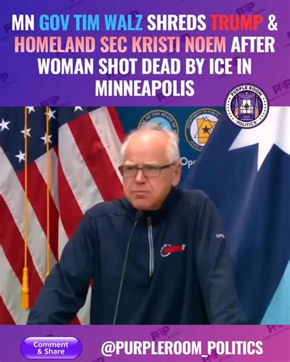 On January 7, 2026, Minnesota Governor Tim Walz delivered a pointed televised statement following the fatal shooting of a 37-year-old woman by an ICE officer during a large-scale immigration enforcement operation in Minneapolis. In a widely shared video clip posted by journalist Aaron Rupar, Walz expressed deep anger and sorrow over the incident near East 34th Street and Portland Avenue. “What we’re seeing is the consequences of governance designed to generate fear, headlines, and conflict,” he