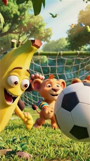 Goofy Banana Stole the Ball… Jungle Went INSANE 😂🍌⚽ #funny #cartoon #jerryboy #chocky #dunny #crack