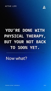 Reducing symptoms, and getting back range and strength so that you can bet back to being an person is hugely important. It’s a must and a first step. But what if that’s not all you want? What if prior to your injury you were active and chasing active goals? How do you get back to being THAT person? Or even BEYOND that person? If you’re done with physical therapy, and you’re not quite back to doing the things you love pain free and with confidence, we should chat. Send us a DM or click the link i