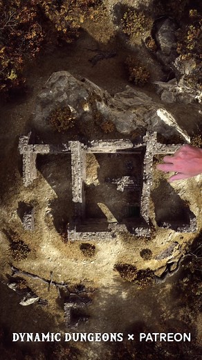 Uphill Ruins We invite you for a trip up the hills near some old ruins with the remnants of thick walls of a long forgotten building. Join a download this and 600 stunning animated D&D maps ideal for TV gameplay! https://www.patreon.com/cw/dynamicdungeons #dnd #battlemap #dungeonsanddragons #tabletopgames #dnd5e #ttrpg #dynamicdungeons #animatedmaps #battlemaps #dnd5e #dndart #dndmaps | Dynamic Dungeons - Animated maps for role-playing and tabletop games