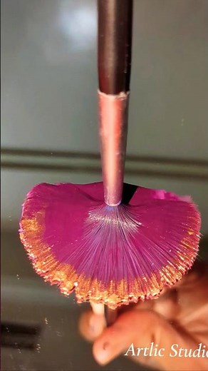 satisfying brush strokes 🖌️🎨🌸#strokepainting #brushstrokes#viral #trending #youtubeshorts #painting