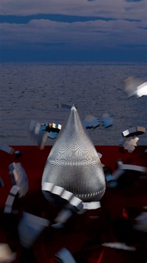 Metal Ball 0.1kg to 10,000kg Crashes Into a Cone! 🔥 Blender 3D Simulation