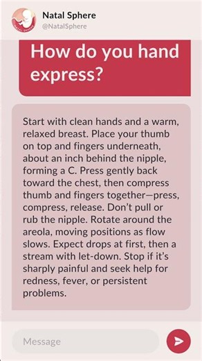 How do you hand express?
