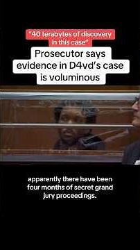 Prosecutor Says Evidence In D4vd’s Case Is Voluminous