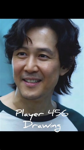 Player 456 Realistic Drawing | Squid Game Art Reveal #shorts