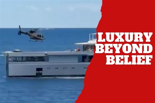 Jerry Jones? $250 million superyacht Bravo Eugenia goes viral as a helicopter lands on deck