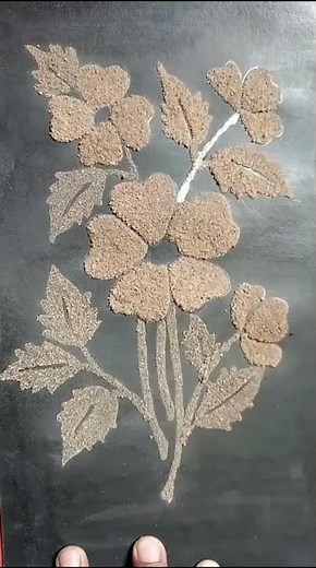 Sand Art On Paper|| Drawing with sand and glue #sand art# shorts # sand drawing art🙏👍👉🌎❤️❤️🌺🌺