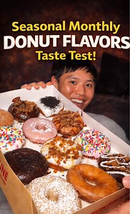 Seasonal monthly donut flavors taste test