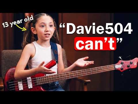 This 13 Year Old Said I Can't Play Her HARDEST Bass Riff... and she's right.