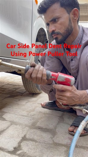 Car Side Panel Dent Repair Using Power Puller Tool #automobile #bodyrepair #dentpuller #dentrepair