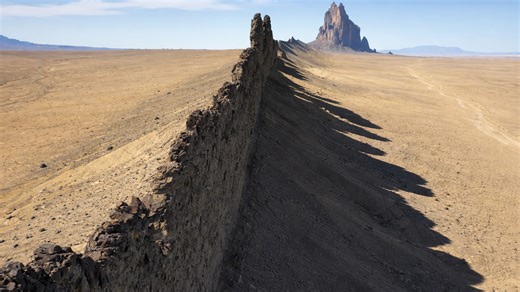 A natural wall in the United States desert