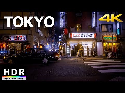 Tokyo Downtown After Dark // 4K HDR