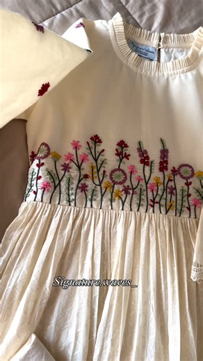 Signature Waves Exclusives on Instagram: "The embroideries turn into poetries.Bringing you a delicate and feminine embroidered outfit in pure cotton. This romantic poetry has a dedicated with ever beautiful vintage embroidery and laces. And the Kurti actually steals the show. Suit discription: it’s a 3 piece suit set done in cotton fabric. It’s embroidered yolk and sleeves are a good choice of design for any occasions. Cotton pants and mul mul dupatta with borderlines. This would sure make you f