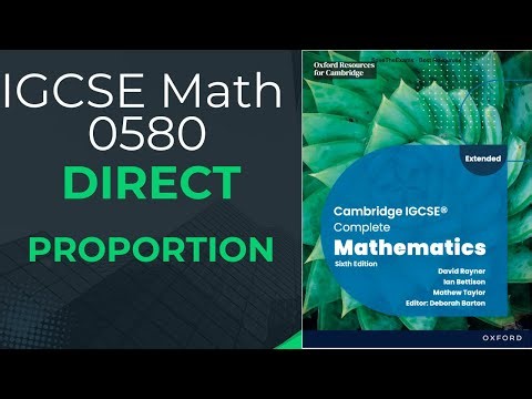 Algebra 3 | Direct proportion | IGCSE Math 0580