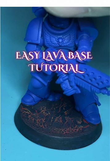 Quick and Easy - Lava Base Warhammer 40k Tutorial #warhammercommunity #warhammer40k #warhammertok #warhammer #miniaturepainting #minipainting #hobbytok #fyp #lavabase #ultranoob40k @GamesWorkshop @GamesWorkshop