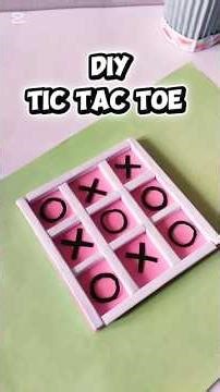 Diy tic tac toe game with paper #diy #craft #cute