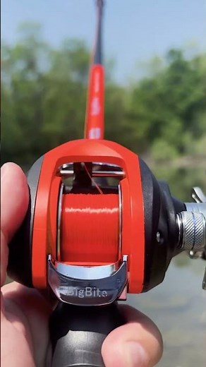 Blink and You’ll See It – Hi Vis Orange Mono in Action!🍑 #reactiontackle