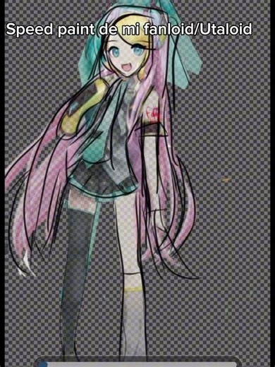 Speed paint de mi fanloid/utauloid (voz como neru creo sin hablar)