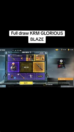 KRM Glorious Blaze full draw worth?