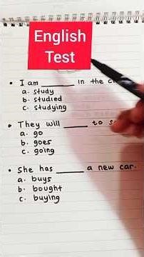 📚 English Test 📚 Present Future and Perfect Tenses Questions in English #tenses #english