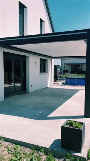 Modern Luxury Motorized Outdoor Sunshade Louver Roof Waterproof Aluminium Pergola With Led Lights - Buy Product on Alibaba.com
