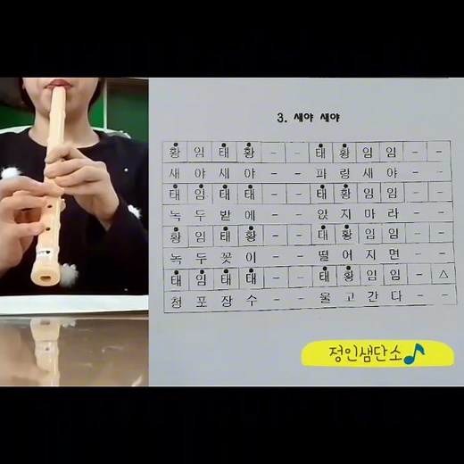 [단소기초] 새야 새야 단소연주