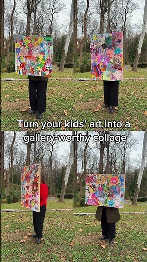 Turn your kids’ art into a gallery-worthy collage. ✂️ Want the details? Comment INFO and I’ll sen...
