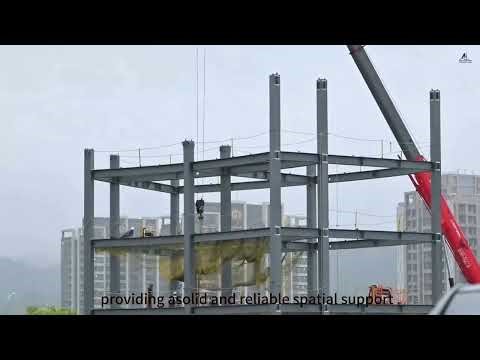 prefab multi storey steel frame building anti earthquake for office school use