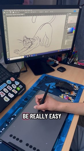 Warm Up 22: Tiger! 🐯 New XPPen drawing tablet review! #art #animation