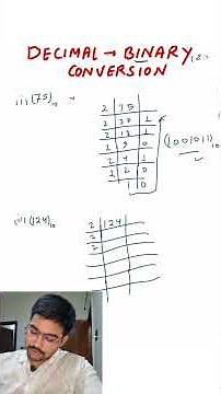 Decimal to Binary Conversion easiest way by Bharat Pandey #shorts