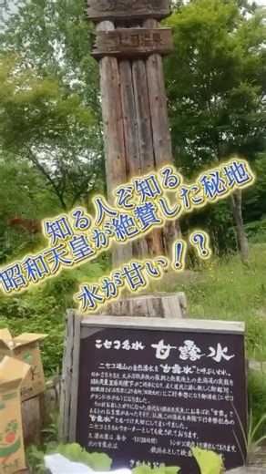 知る人ぞ知るニセコ町の昭和天皇が絶賛した水が湧き出る秘地。甘露水 #Shorts #ニセコ #甘露水