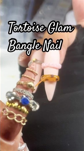🔥 Tortoise Shell Bangle Gel X Nails | Gel Nail Tutorial