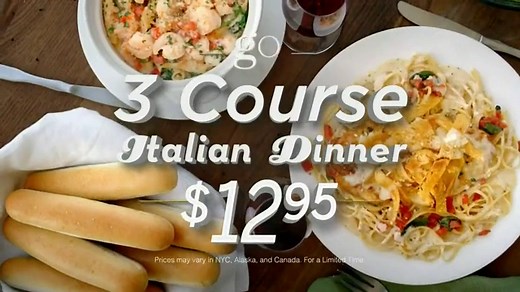 Olive Garden 3-Course Italian Dinner TV Spot