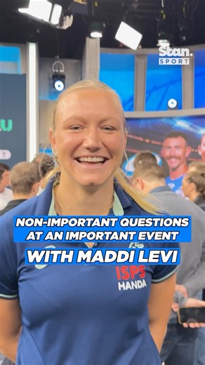 3.3K views · 55 reactions | Serious press conferences call for serious questions...or not  Maddi Levi tackles the tough stuff at yesterday’s major announcement. #StanSportAU #SVNS #SuperRugbyWomens | Stan Sport Rugby | Facebook