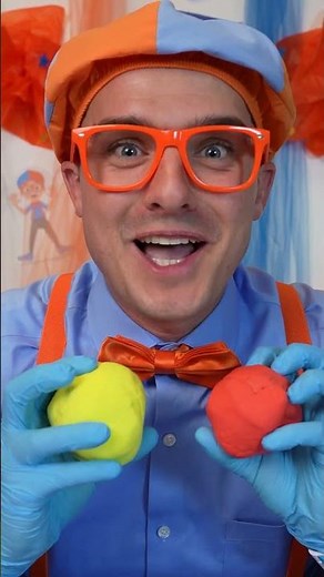 Blippi Color Mixing 🟦🟢 #kidslearningvideos #kids #blippi