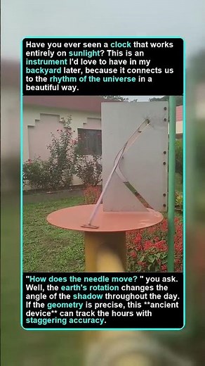 ⏰ TIME FLOWS! The Magic of the Sundial #science #time #nature #wow