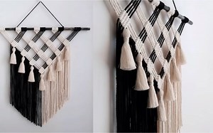 【Macrame视频教程】适合新手的美丽易操作挂毯~