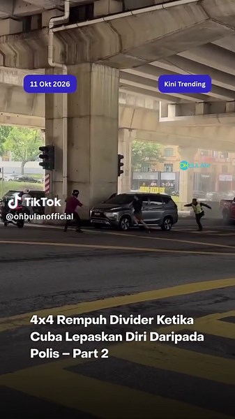 Seketika insiden yang didakwa berlaku apabila sebuah kenderaan 4x4 merempuh divider dipercayai untuk melepaskan diri sumber: tqriz.hykl P/s: Video ini bukan milik OhBulan! dan kredit telah diberikan kepada pemilik asal. Jika anda ingin kami menurunkan video tersebut, sila hantarkan DM kepada kami dengan segera. Terima kasih! #ohbulan #kinitrending