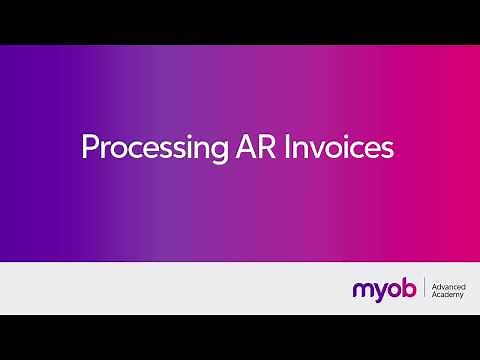 MYOB Advanced Sales Invoice processing