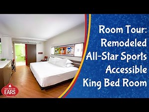 All-Star Sports - NEW Refurbished Room Tour - Accessible King Bed