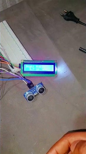 I built a Distance Meter with Arduino uno and i2c display and sonar sensor #diyelectronics