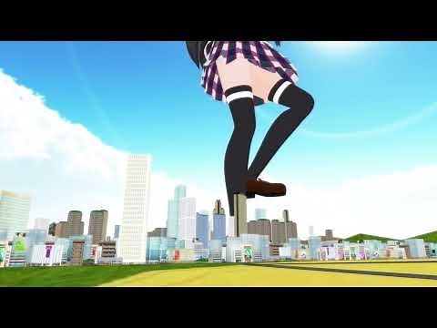 【MMD 巨大娘 giantess】巨大化する雪乃