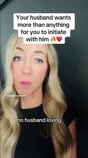 Initiating in marriage is one of the ONE ways that a husband feels most loved! try it!