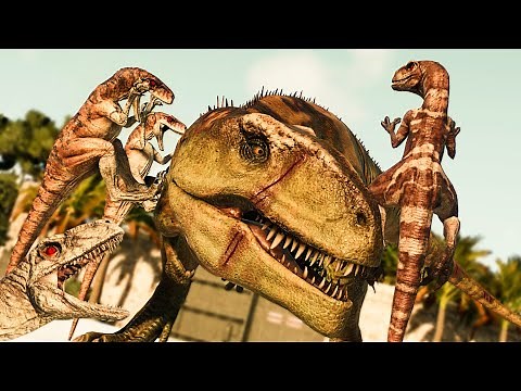 Atrociraptors (Red, Tiger, Ghost, Panthera) vs ALL Carnivore Dinosaurs | Jurassic World Evolution 2