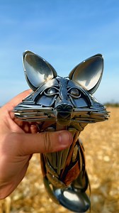Welded silverware fox sculpture progress #fox #fantasticmrfox #metalart | Bastian Metal Creations